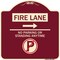Signmission Fire Lane No Parking or Standing Anytime Heavy-Gauge Aluminum Sign, 18" x 18", BU-1818-24007 A-DES-BU-1818-24007 - alternate 1